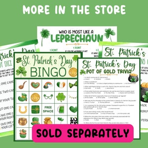 Find the guest bingo St Patricks Day Game, Find the guest game for Adults, St Patricks Party Pub Game, Icebreaker bingo for Large Group image 4