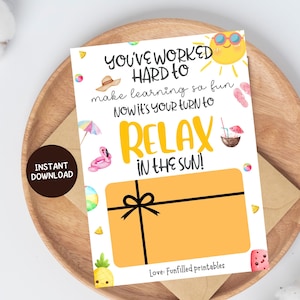 Teacher Gift Card Holder, School Is Out Teacher Summer Gift Card, End Of Year Teacher Gift From Student, Teacher Appreciation Thank You Gift