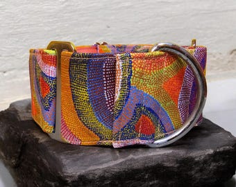 Drill Water Dreaming Indigenous Martingale Dog Collars    2" Wide 1.5" Wide 1" Wide