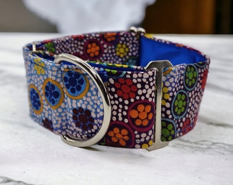 Martingale Dog Collar: Warlukurlangu Seed Dreaming Indigenous Art