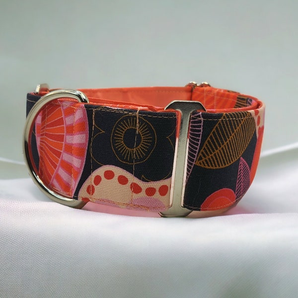 Martingale Dog Collar,  Happiness Abounds by Jocelyn Proust   2"  1.5" or 1" Wide