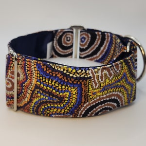 Mina Mina Dreaming Martingale Dog Collar: Aboriginal Art Design