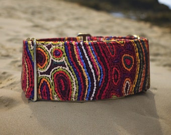 Mina Mina Dreaming Martingale Dog Collar: Indigenous Australian Art