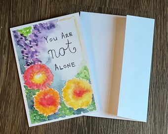 You are not alone Watercolor print | Card 5x7