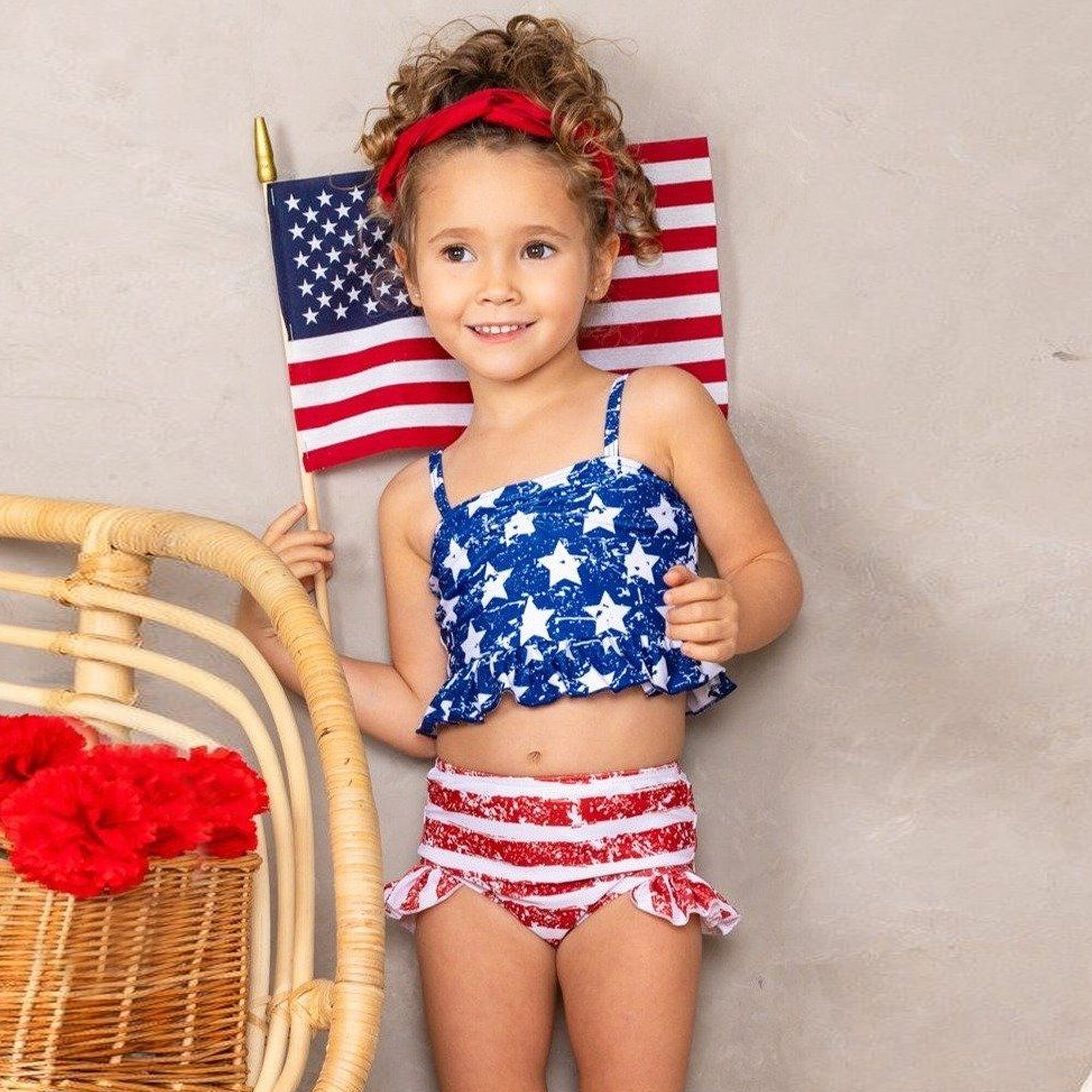 matching family 4th of july swimsuits