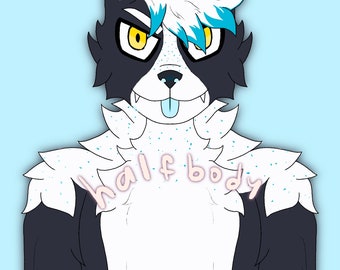 Digital Halfbody Furry Commission