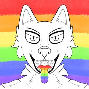 Pride Month Furry Icon BASE