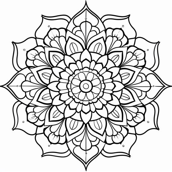 5 Printable Mandala Coloring Pages for Kids and Adults - Digital ...