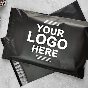500pcs | custom black degradable mailing bag, transfer bag, gift bag, shipping bag,poly mailer with logo