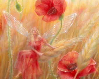 Fairy card with poppies A Listening Ear