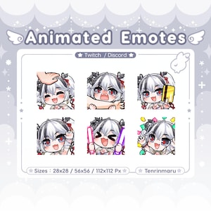 Wuthering Waves / Pacchetto di 6 emote animate Camellya / Twitch/Discord/Youtube