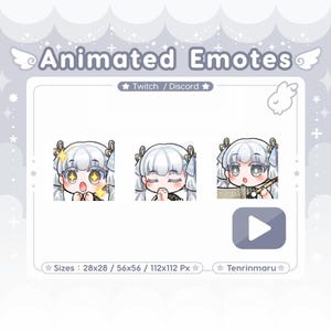 Wuthering Waves / Pacchetto di emote animate Jinhsi 3 / Twitch/Discord/Youtube
