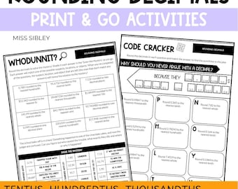 Rounding Decimals Worksheets, Games and Hands On Activities (NO PREP) | Australian Maths Curriculum