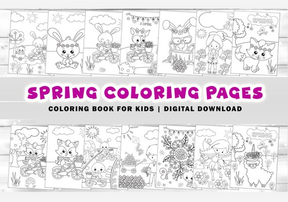 Spring Coloring Pages Printable Coloring Pages for Kids