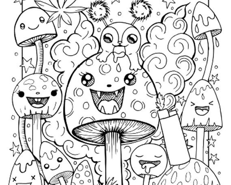Stoner Coloring Book 30 Pages Etsy