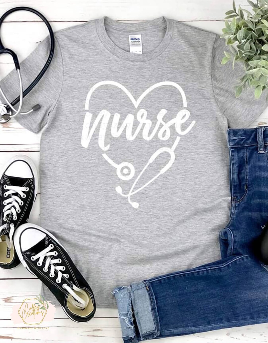 Nurse Stethoscope Teenurse Tshirtnurse Shirtnurse's - Etsy