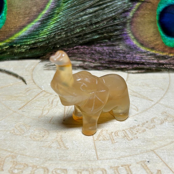 MINI Elefant aus Karneol, Crystal Elephant