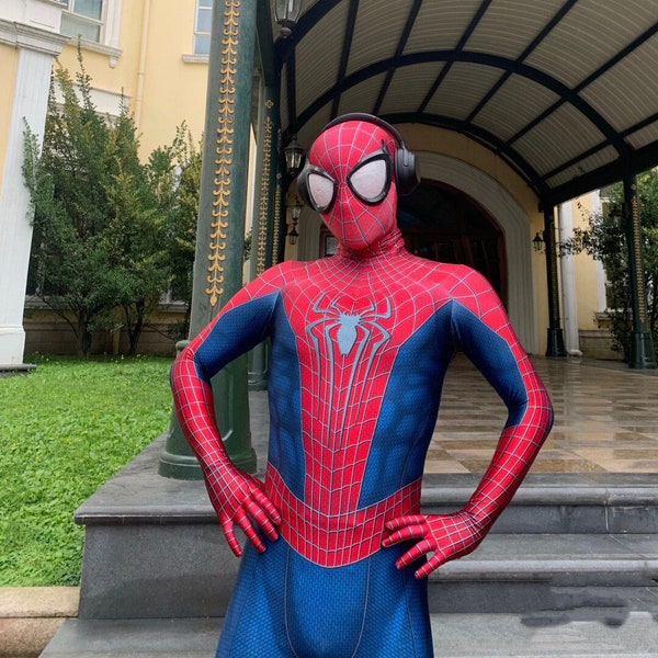 Abito ispirato al supereroe personalizzato The Amazing Spiderman 2, costume di Halloween Cosplay