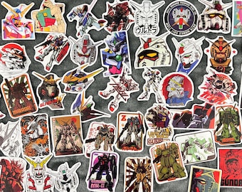 50 Pcs Gundam Vinyl Sticker Bomb Decal Pack