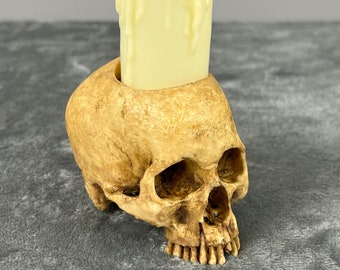 2.75in 3D Printed Skull Candle Stand Handcraft