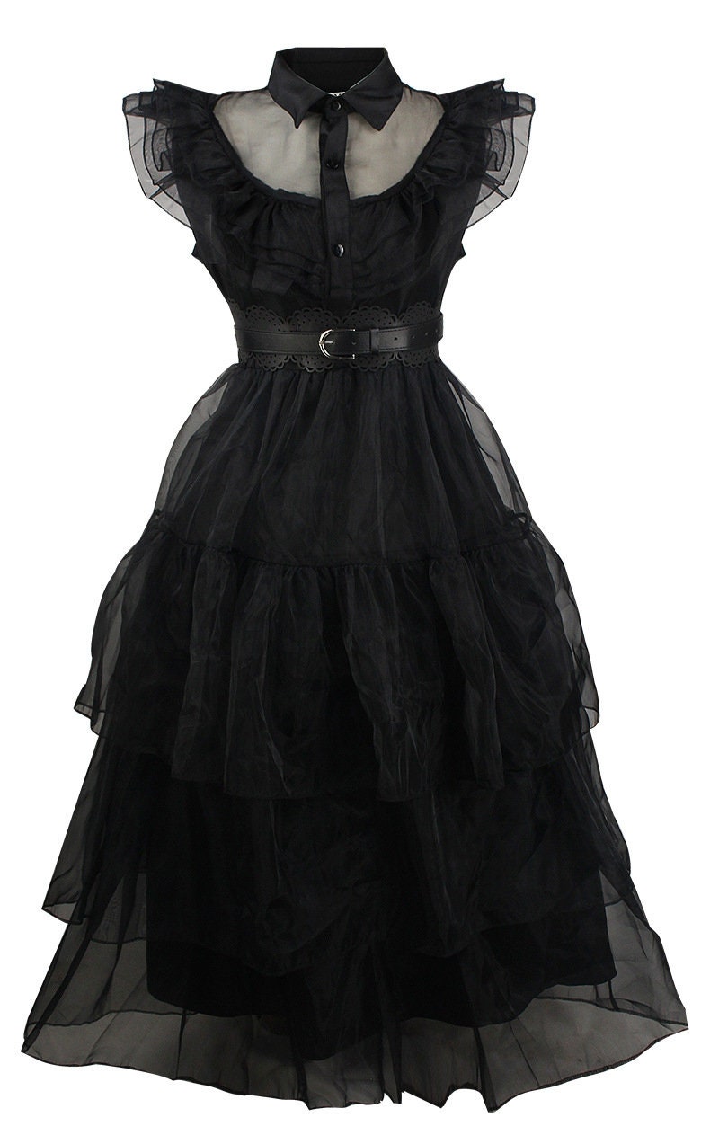 Wednesday Addams Black Dress Cosplay Costumes Women Children - Etsy Canada
