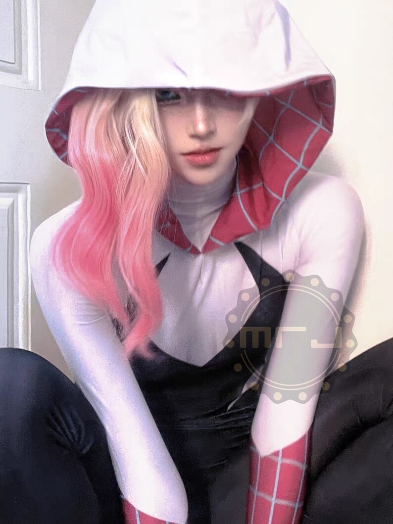 Super Hero Spider Girl Gwen Cosplay Anzug Halloween Kostüm Bodysuit Bild 2