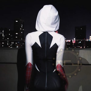 Super Hero Spider Girl Gwen Cosplay Anzug Halloween Kostüm Bodysuit Bild 3