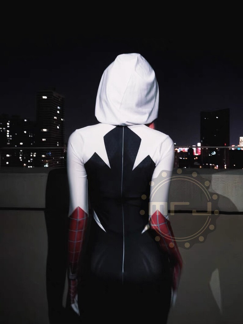 Super Hero Spider Girl Gwen Cosplay Anzug Halloween Kostüm Bodysuit Bild 3