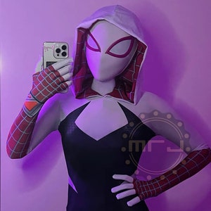 Super Hero Spider Girl Gwen Cosplay Anzug Halloween Kostüm Bodysuit Cross spiderverse