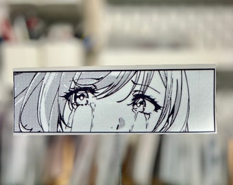 JDM Anime Girl Eyes Light Reflective Sticker Decal Slap