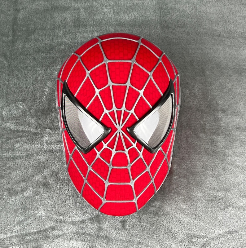 Super Hero Movie Inspired Mask with Hard Face Shell Standard Red Mask