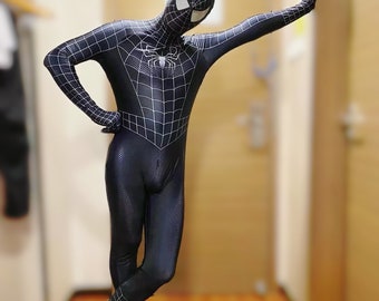 Costume de cosplay noir Spider Man Venom