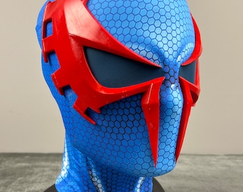 Super Hero Spider man Miguel 2099 Inspired Mask with Hard Face Shell