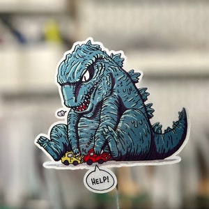 JDM Godzilla Dragon Light Reflective Decal Sticker