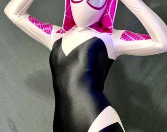 Spider Girl Gwen Cosplay Suit Halloween Costume Spandex Suit