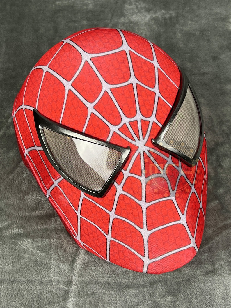 Super Hero Movie Inspired Mask with Hard Face Shell Digital red mask