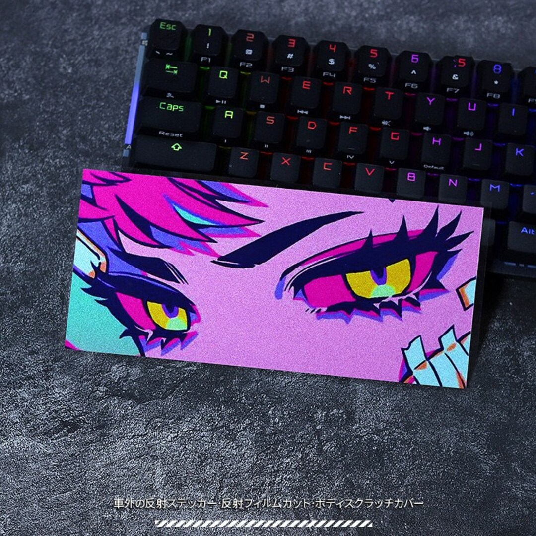 JDM Japanese Girl Eyes Anime Light Reflective Sticker Decal Etsy