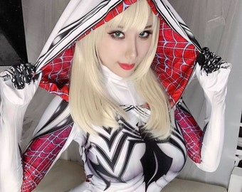 Spider Girl Gwen Venom Version Cosplay Costume Suit