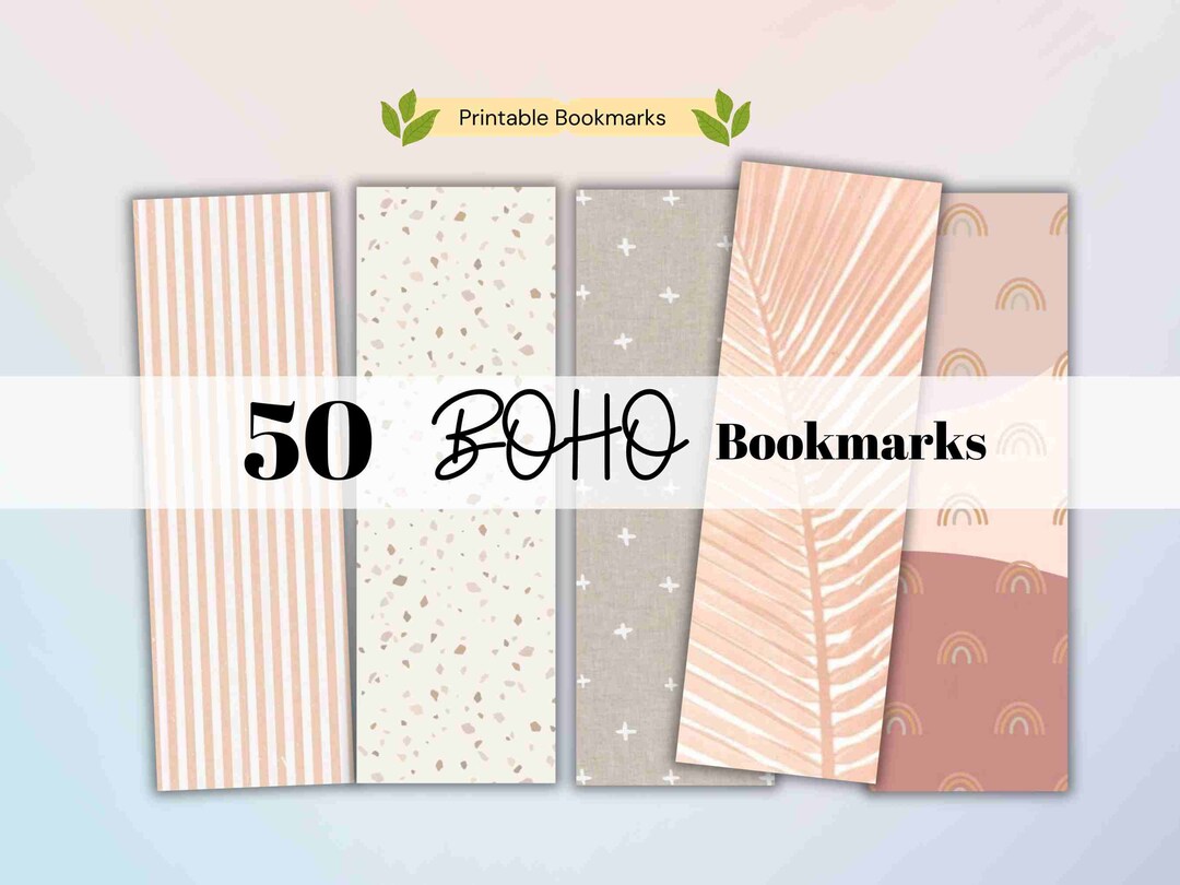 Printable Bookmark Template, Bookmark Bundle, Printable Bookmarks Set ...