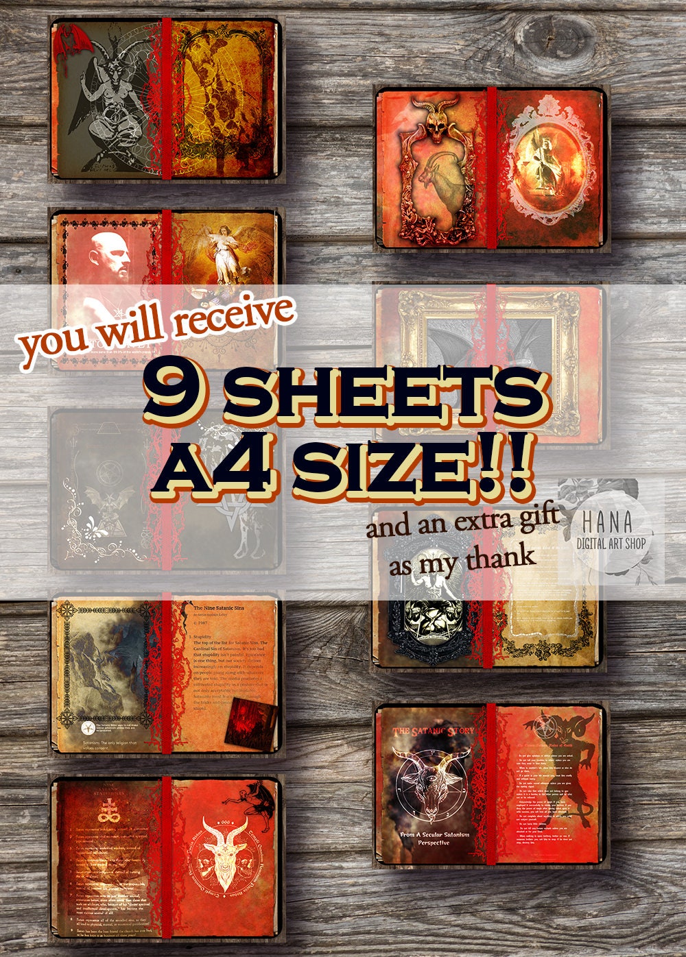 DIGITAL SATANIC Journal Junk, Digital Ephemera Download, Printable ...