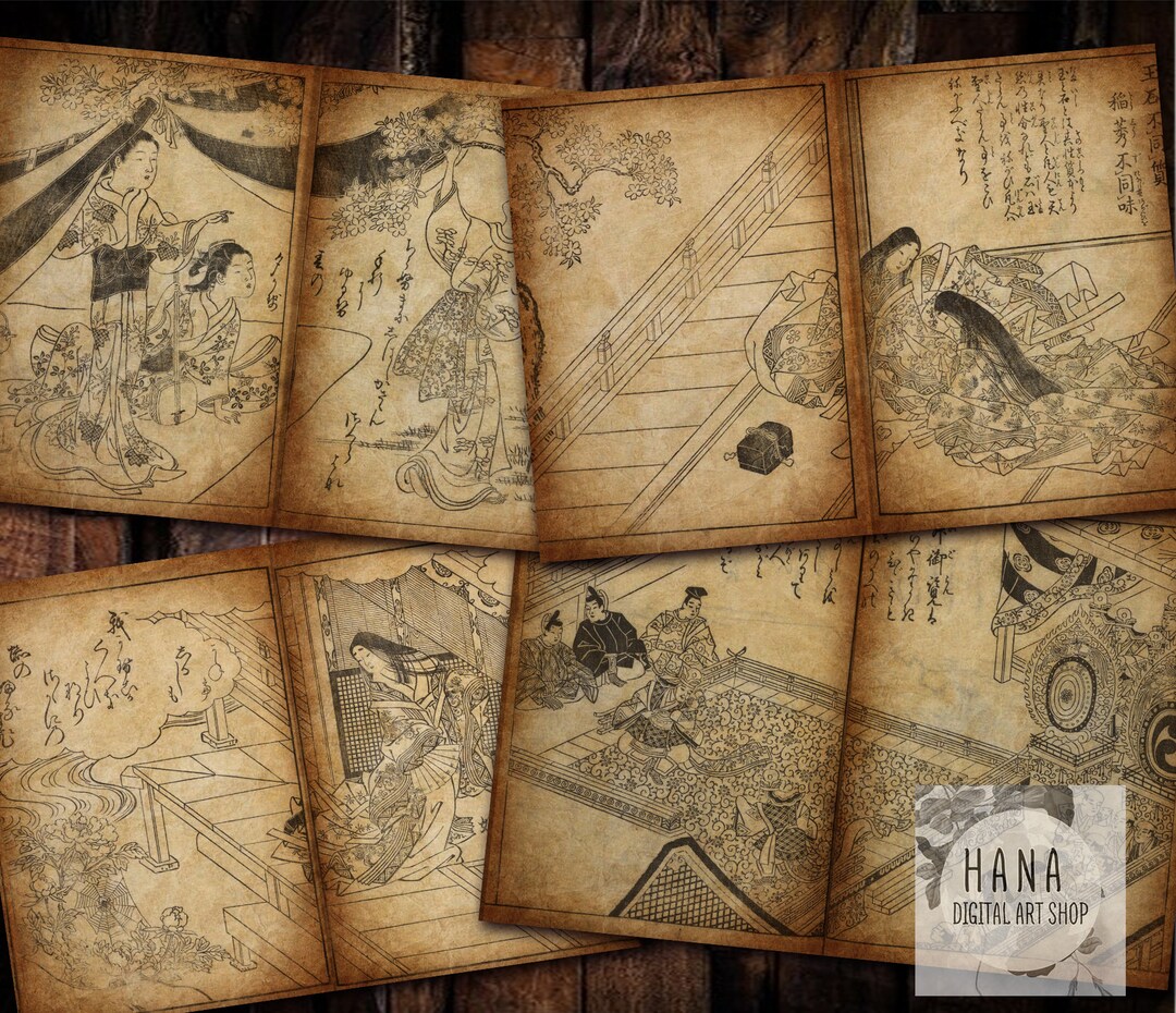 VINTAGE JAPANESE Printable Pages for Junk Journals, Japanese Ephemera