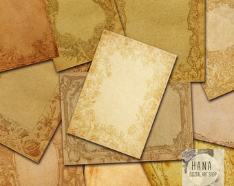 Vintage Frame Paper, Gothic Journal Pages (Digital Download)