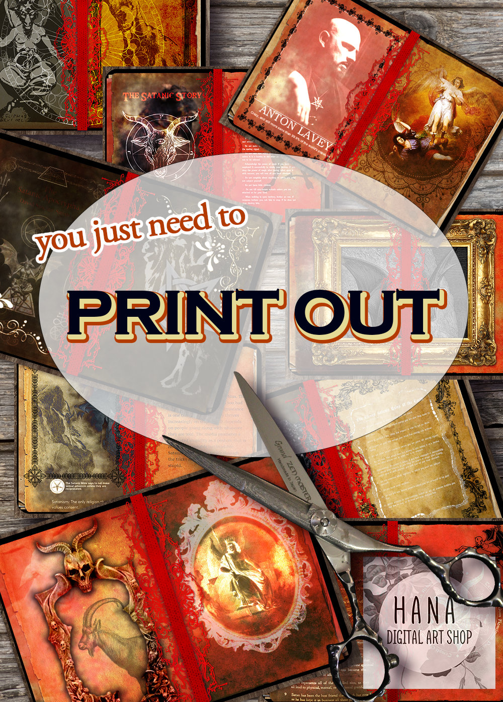 DIGITAL SATANIC Journal Junk, Digital Ephemera Download, Printable ...