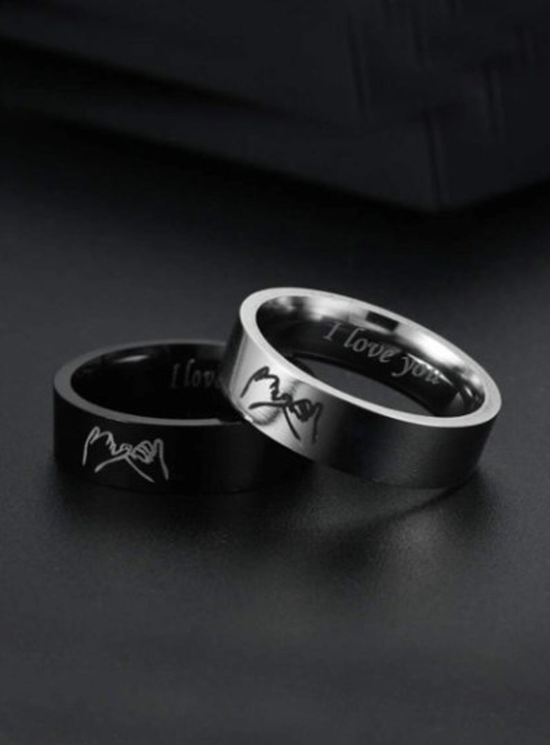 Matching Pinky Promise Rings Etsy