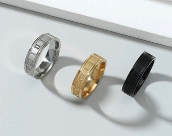 Herren Ring römische Ziffern