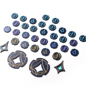 Disney Lorcana: Premium Tokens / Damage Markers / Lore, Star Counters