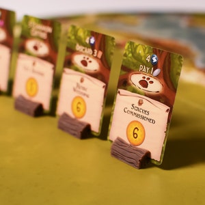 Porta carte Everdell albero 4 pezzi / Supporto per carte / Tronco d'albero / Aggiornamento Everdell / Porta carte per eventi - non ufficiale