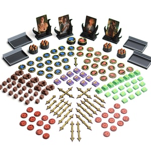 Arkham Horror LCG Token Set / Tentacle Investigator Holder + Enemy Standees – Immersive Upgrade