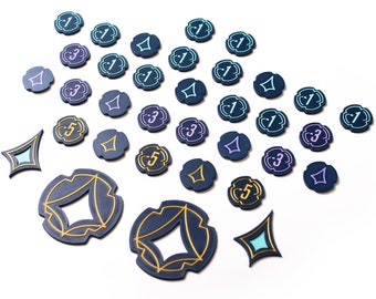 Disney Lorcana: Premium Tokens / Damage Markers / Lore, Star Counters