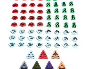 Spirit Island Token Upgrade – Incarna & Element Expansion Pack (69 pcs)